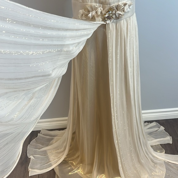Marc Bouwer Gold Silk Evening Gown - Picture 7 of 17